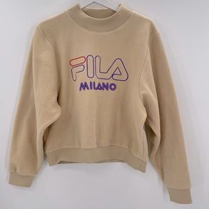 Urban Outfitters Sweatshirt Exclusive Vella Sherpa Sweatshirt Medium Fila Collab